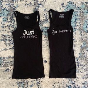 Victoria’s Secret I Do collection, 2 Just Married tank tops, medium
